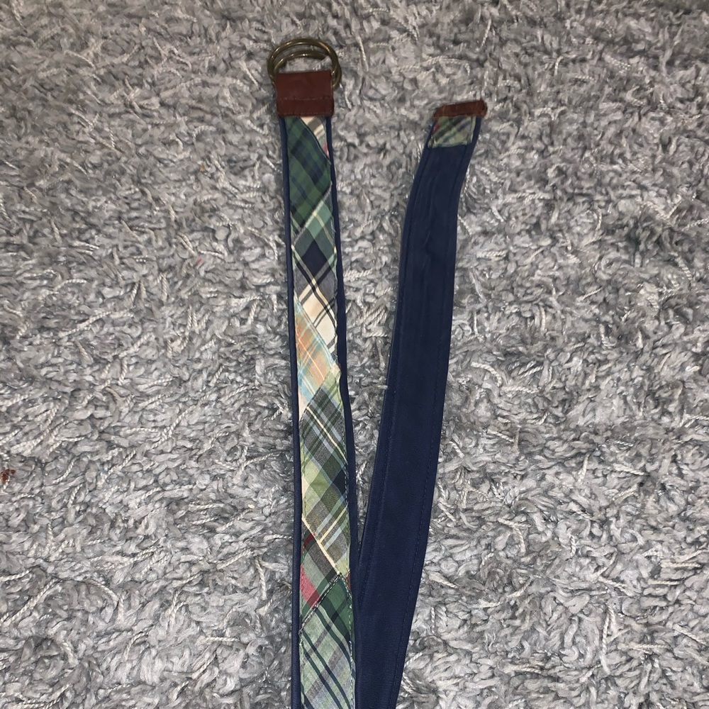 J crew men’s plaid belt!